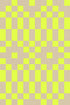 Pattern of alternating light brown and bright yellow squares
