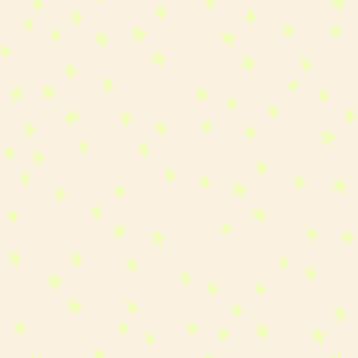 Fabric pattern with bright yellow stars on a beige background