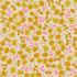 Floral pattern with yellow and pink flowers on a beige background