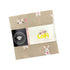Fabric swatch with cartoon designs and 'Lofi' branding on a white background