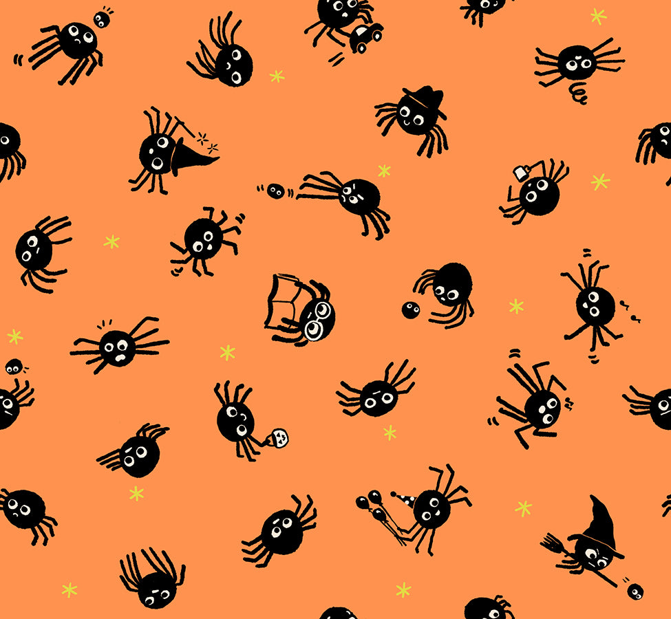 Fabric Ruby Star Society Pumpkin Spider Sense Freaky Familiars by the Quarter Yard RS5191-13