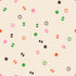 Pattern of colorful geometric shapes on a beige background
