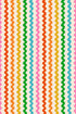 Colorful wavy pattern on a pink background
