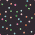 Colorful dot pattern on a black background