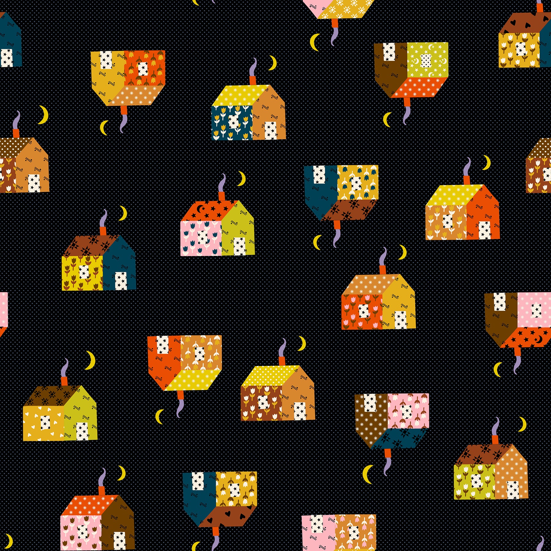 Fabric Ruby Star Society Soft Black Little House Mystic Fable by the Quarter Yard RS4146-14