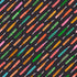 Colorful pattern of variously designed seam rippers on a black background
