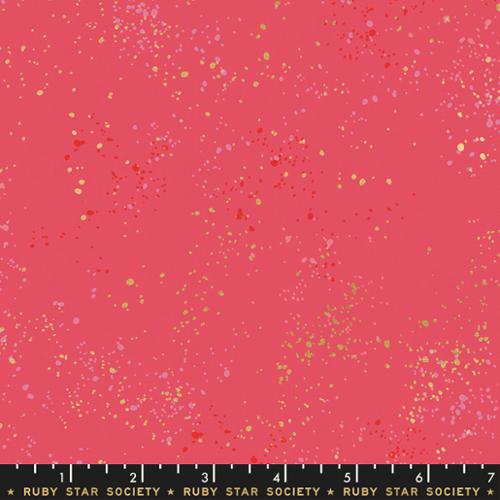 Fabric Ruby Star Society Strawberry Speckled Metallic by the Quarter Yard RS5027-43M