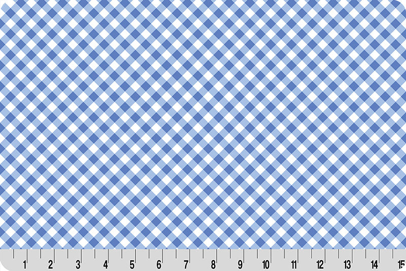 Fabric Shannon Blue Bonnet Gingham Cottage Rose Lane Quilting Cuddle by the Quarter Yard QC-CRGINGHAM-BLUEBONNET
