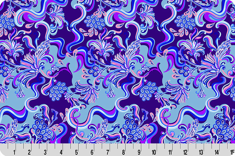 Fabric Shannon Blue Paisley Wanderlust Quilting Cuddle by the Quarter Yard QC-WLPAISLEY-BLUE