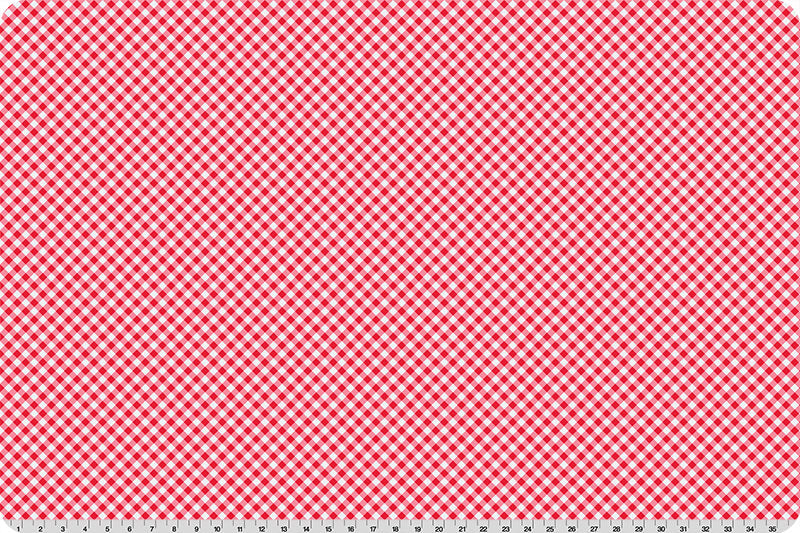 Fabric Shannon Candy Apple Gingham Cottage Rose Lane Quilting Cuddle by the Quarter Yard QC-CRGINGHAM-CANDYAPPLE