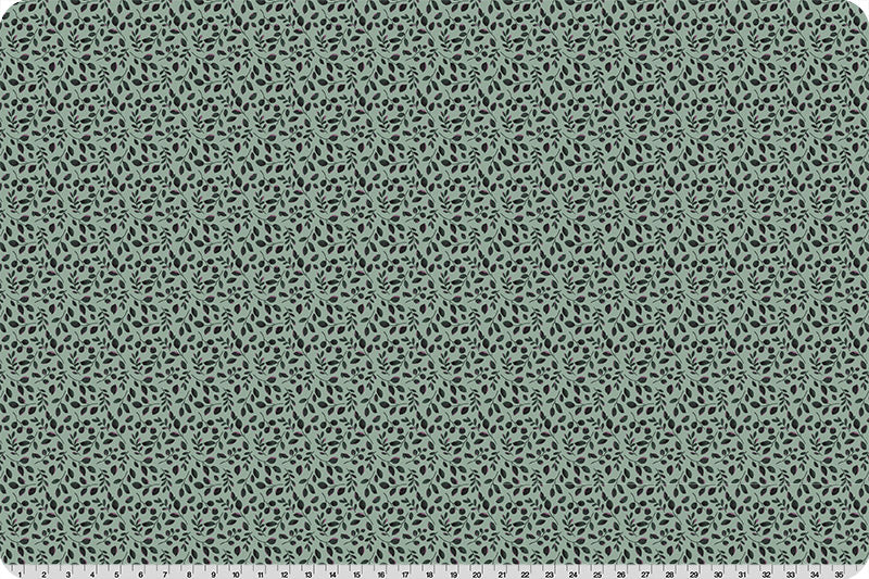Fabric Shannon Green Garden Leaves Meet Me in the Garden Quilting Cuddle by the Quarter Yard QC-GARDENLEAVES