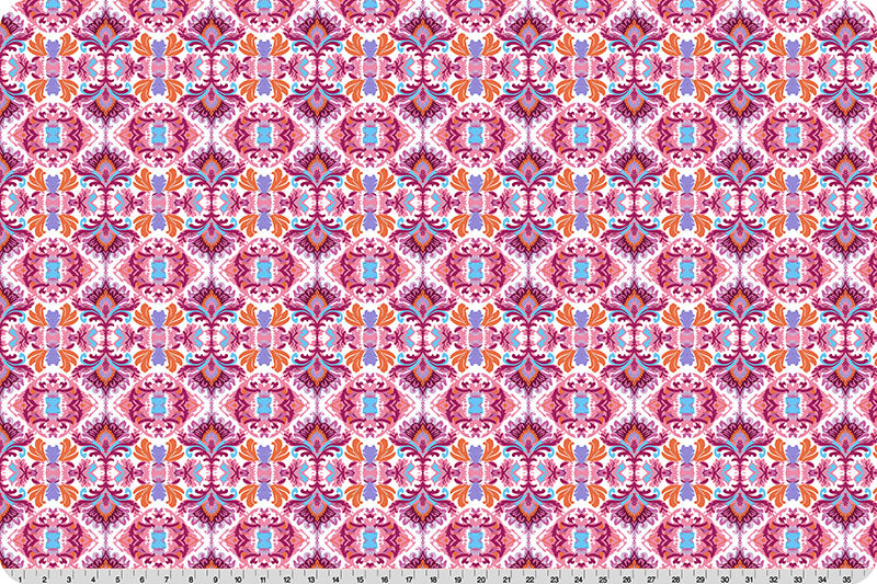 Fabric Shannon Pink Damask Wanderlust Quilting Cuddle by the Quarter Yard QC-WLDAMASK-PINK