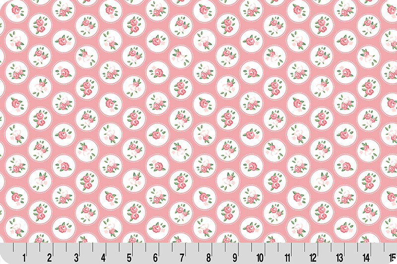 Fabric Shannon Seashell Windsor Cottage Rose Lane Quilting Cuddle by the Quarter Yard QC-CRWINDSOR-SEASHELL