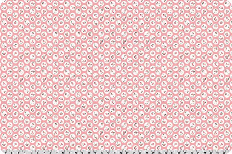 Fabric Shannon Seashell Windsor Cottage Rose Lane Quilting Cuddle by the Quarter Yard QC-CRWINDSOR-SEASHELL