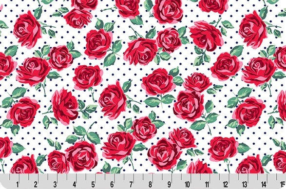 Fabric Shannon Snow Briar Cottage Rose Lane Quilting Cuddle by the Quarter Yard QC-CRBRIAR-SNOW