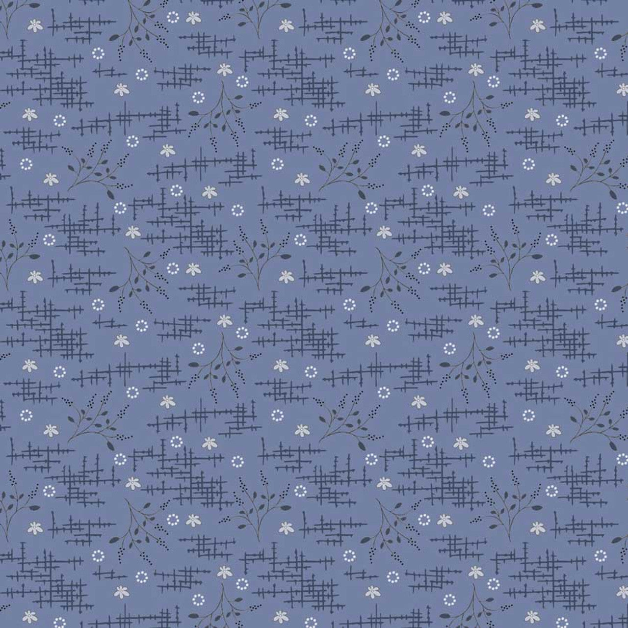 Fabric Stof Blue Branches The Sweetest Embrace by the Quarter Yard 4514-532