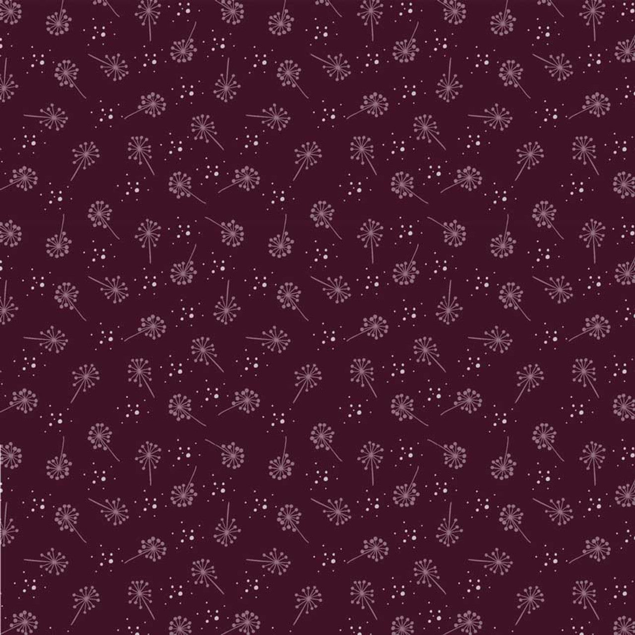 Fabric Stof Purple Blowflowers The Sweetest Embrace by the Quarter Yard 4514-526