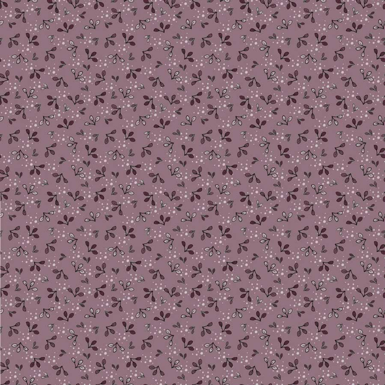Fabric Stof Purple Leaves The Sweetest Embrace by the Quarter Yard 4514-528