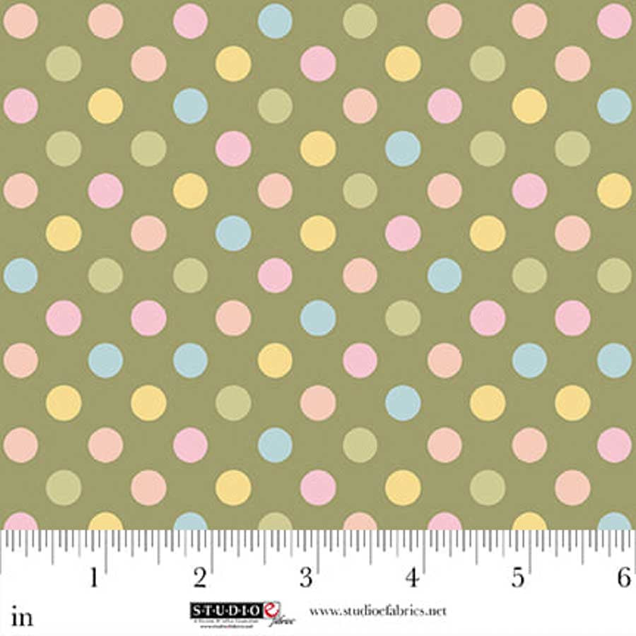 Fabric Studio E Artichoke Polka Dot Layla by the Quarter Yard 9015-63