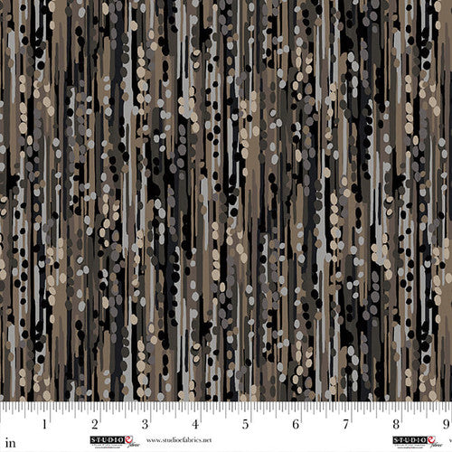 Fabric Studio E Bittersweet Stripey Paint Dabs Field of Seams: Bittersweet by the Quarter Yard 8548-39