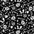 Fabric Studio E Black Skulls and Bones Toss I Made a Boo-Boo by the Quarter Yard 8993-99