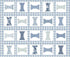Fabric Studio E Blue Bowties Beautiful Bowquets Cheater Panel 8894B-77