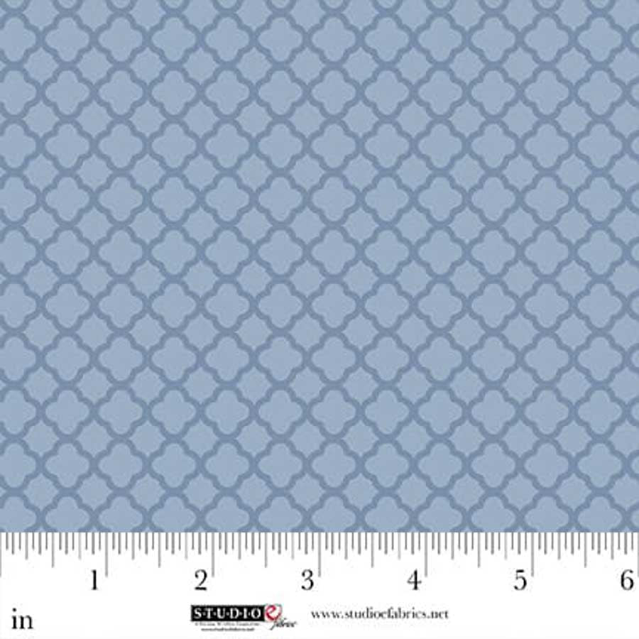 Fabric Studio E Blue Lattice Beautiful Bowquets by the Quarter Yard 8890-77