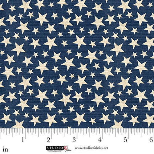 Fabric Studio E Blue Small Stars Pieces of America by the Quarter Yard 8596-73