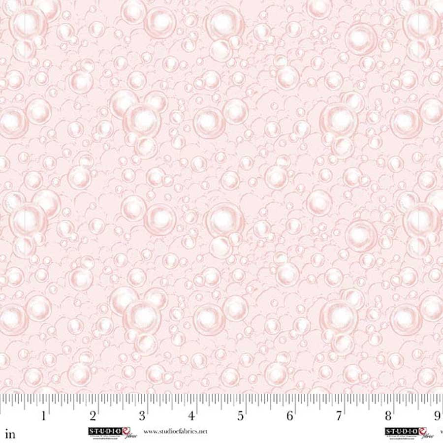 Fabric Studio E Blush Bubble Bath Bathing Bonnies by the Quarter Yard 8846-22