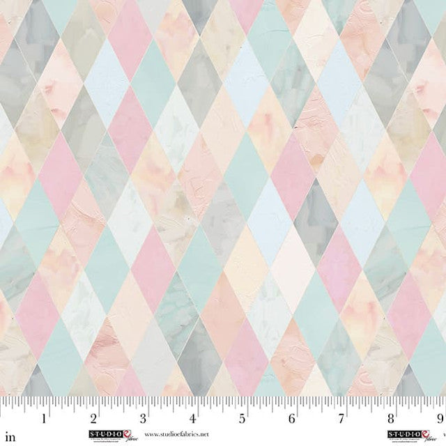 Fabric Studio E Champagne Harlequin Sweet Child of Mine by the Quarter Yard 8662-12