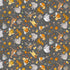 Fabric Studio E Charcoal Costumed Crew Haunted Acre Wood by the Quarter Yard 9132-93