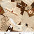 Fabric Studio E Cream/Brown Documents United We Stand by the Quarter Yard 8571-43