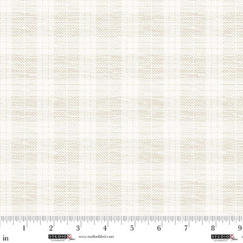 Fabric Studio E Cream Plaid Pieces of America by the Quarter Yard 8595-14