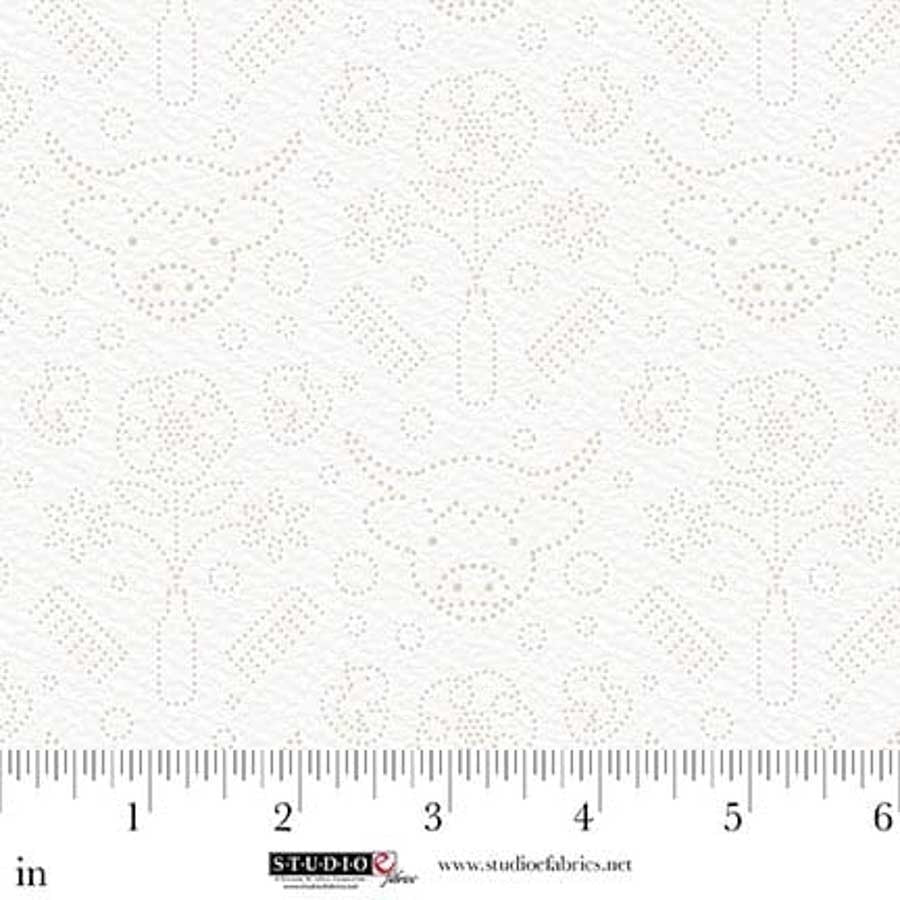 Fabric Studio E Cream Square to Spare Bathing Bonnies by the Quarter Yard 8849-04