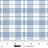 Fabric Studio E Light Blue/Cream Plaid Beautiful Bowquets by the Quarter Yard 8887-11