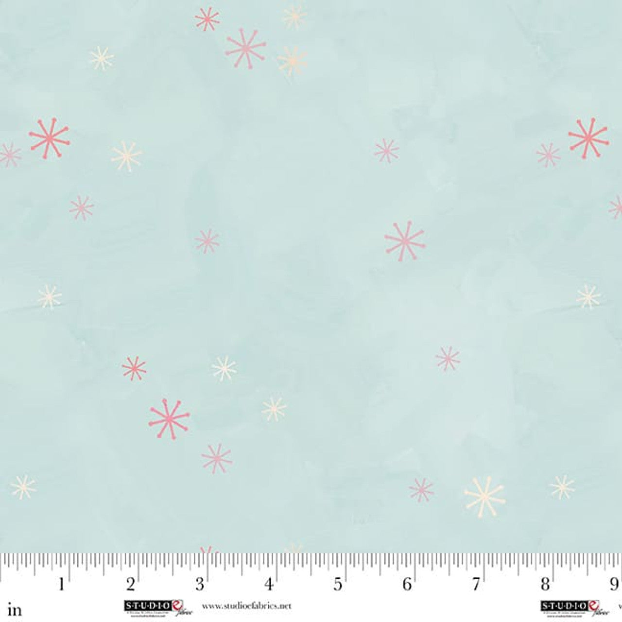 Fabric Studio E Mint Asterisk Sweet Child of Mine by the Quarter Yard 8668-78