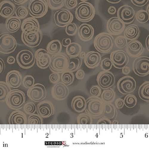 Fabric Studio E Mocha Swirl Allover Highlander by the Quarter Yard 8622-38