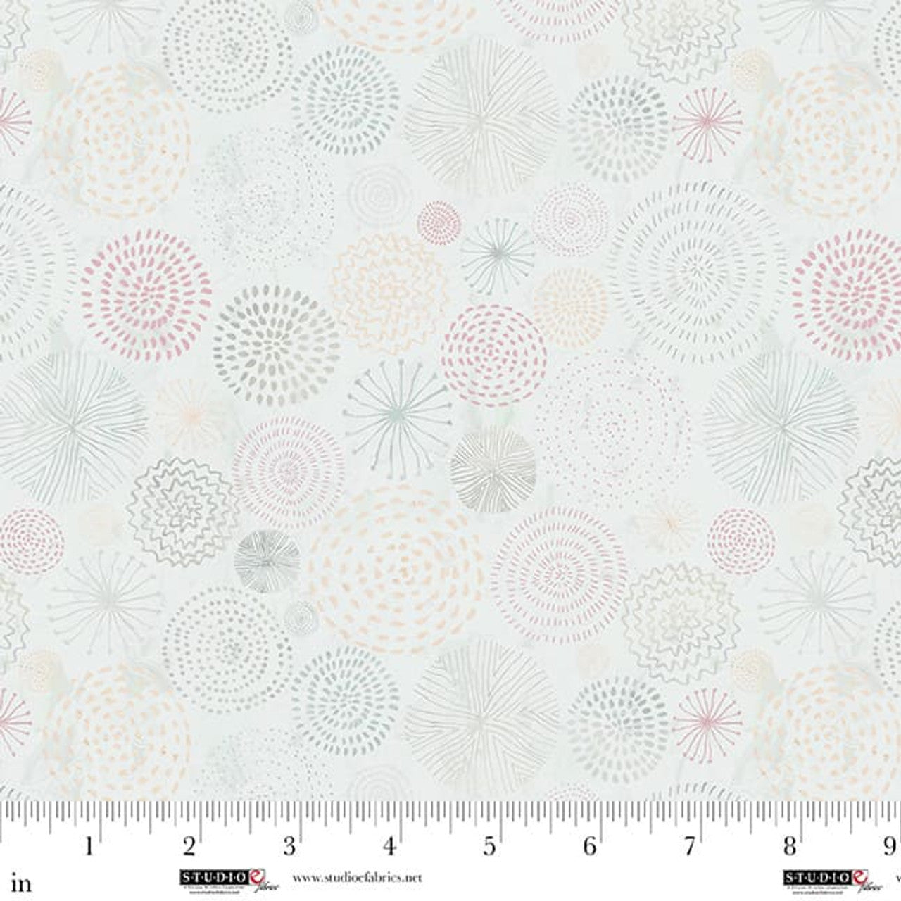 Fabric Studio E Pearl Circle Doodles Sweet Child of Mine by the Quarter Yard 8667-11