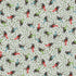Pattern of raccoons wearing colorful scarves on a light green background
