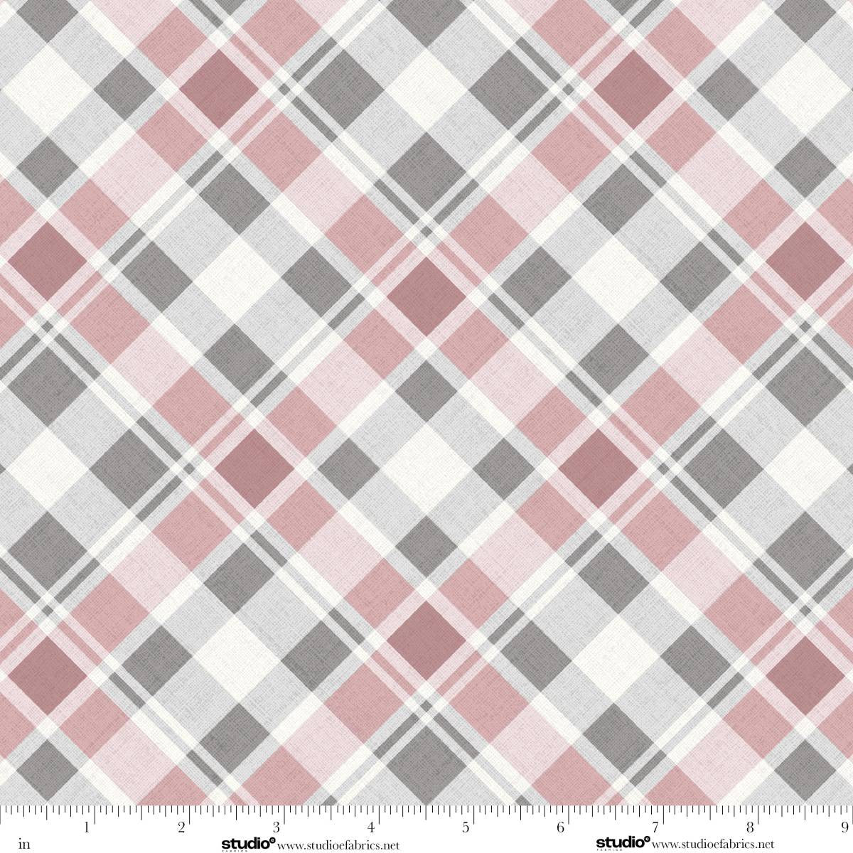 Fabric Studio E Rose Bias Plaid Pretty Scary by the Quarter Yard 8948-29