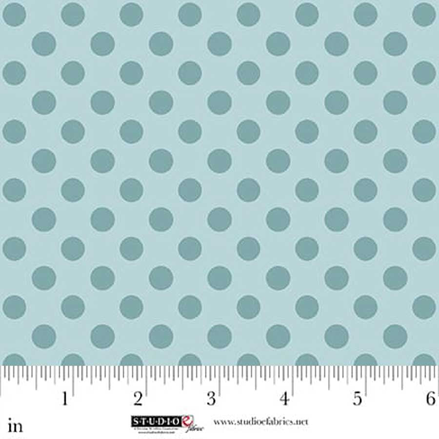 Fabric Studio E Serene Blue Polka Dot Layla by the Quarter Yard 9015-17