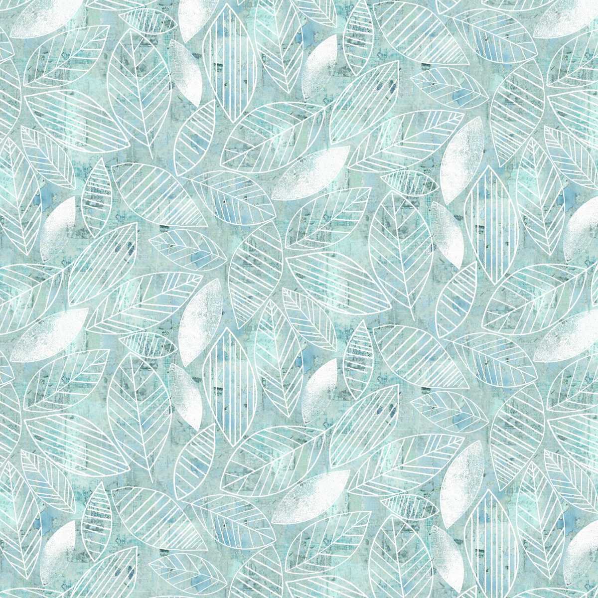 Fabric Studio E Slate Leaf Lines Free Falling by the Quarter Yard 9024-79