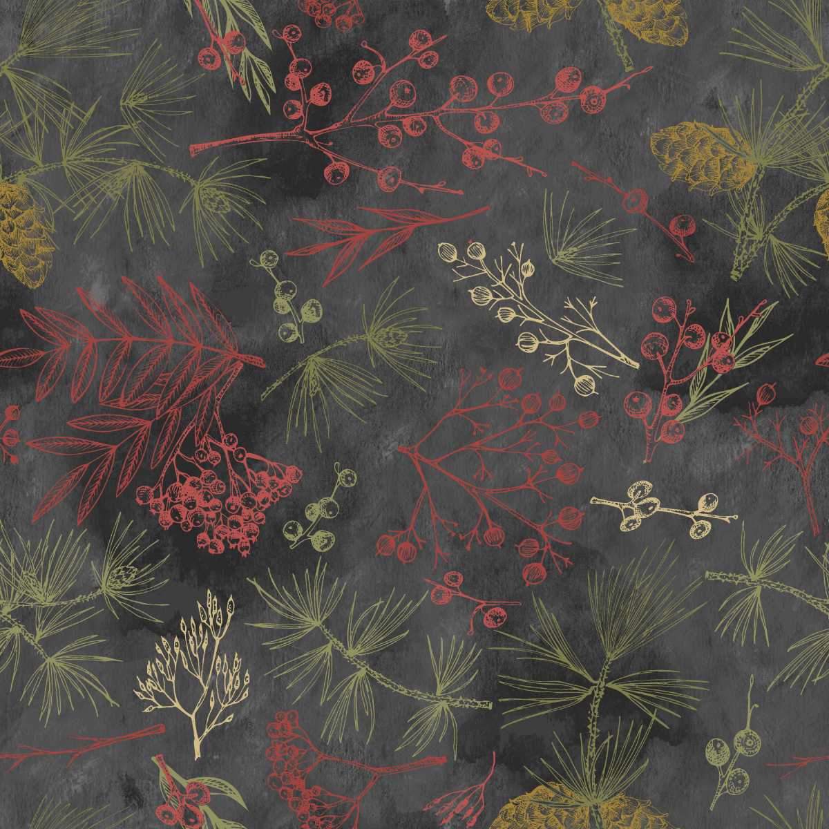 Fabric Studio E Smoke Tree Bits Good Natured 108" Wide Back by the Quarter Yard 8857-95