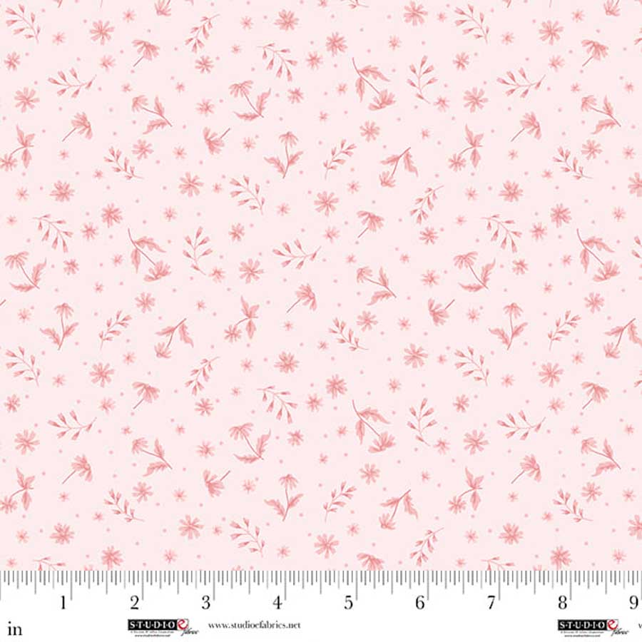 Fabric Studio E Soft Pink Mini Wild Flowers Layla by the Quarter Yard 9012-22
