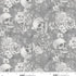 Fabric Studio E Storm Floral and Skull Toss Pretty Scary by the Quarter Yard 8946-93