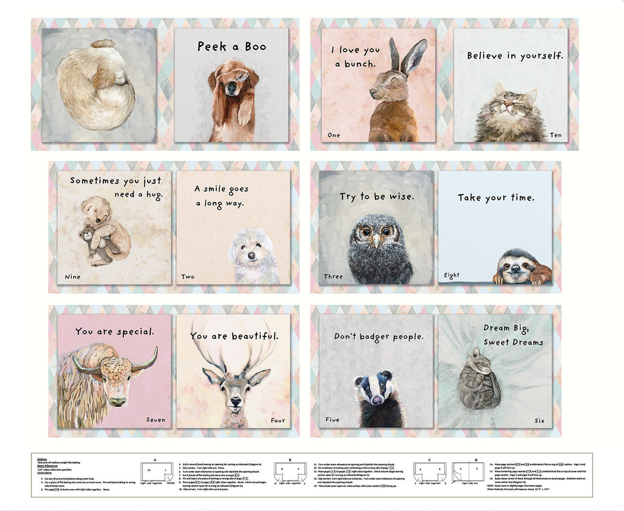 Fabric Studio E Sweet Child of Mine 36" Book Panel 8671BP-19