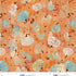 Fabric Studio E Tangerine Rough Pumpkins Free Falling by the Quarter Yard 9027-31