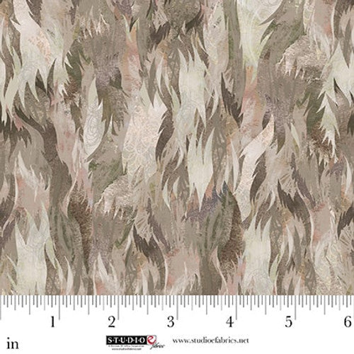 Fabric Studio E Taupe Cow Hair Highlander by the Quarter Yard 8621-35
