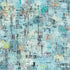 Fabric Studio E Turquoise Paper Match Free Falling by the Quarter Yard 9026-71