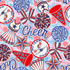 Fabric Sykel Enterprises Cheer Game On by the Quarter Yard 10557-CHEER